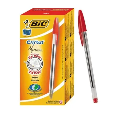 Stylo Bic cristal medium Rouge