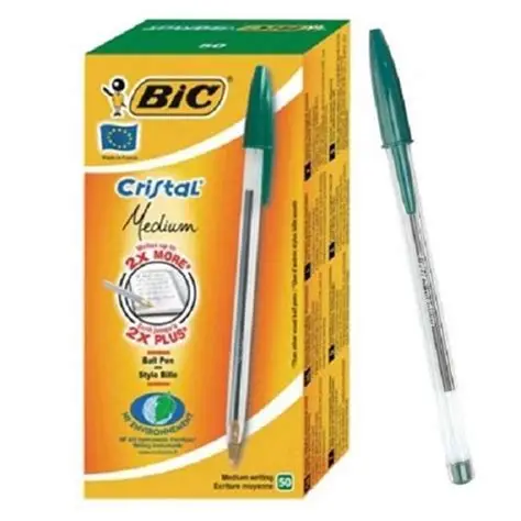Stylo Bic cristal medium Vert