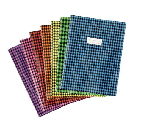 Protège-cahier en pvc opaque vichy 17x22cm Épaisseur 18/100mm (180µm)