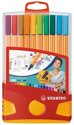 Etui colorparade de 20 feutres Point 88 Stabilo