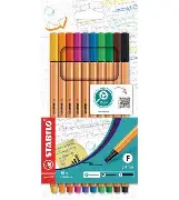 STABILO point 88 Etui carton de 10 stylos-feutres coloris standard